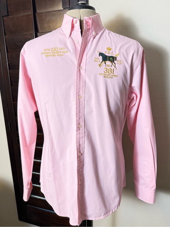 Polo Ralph Lauren Other - Polo Ralph Lauren Men's XXL Pink 381 Equestrian Embroidered Shirt